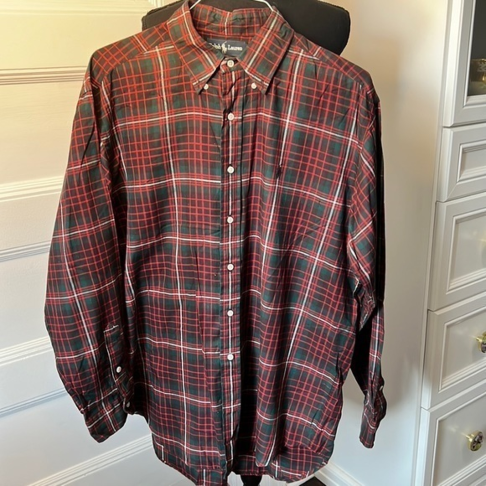 RALPH LAUREN‎ VINTAGE BLAIRE MENS BUTTON DOWN SHIRT SIZE L. BLAIRE 100% COTTON